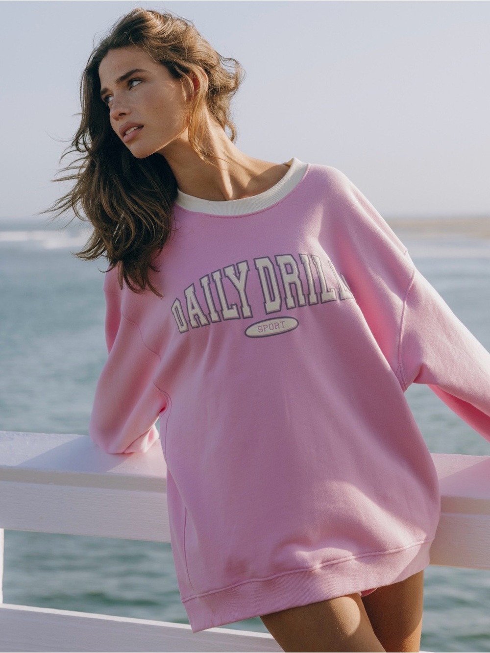 Daily Drills Sport Crewneck In taffy NWT
